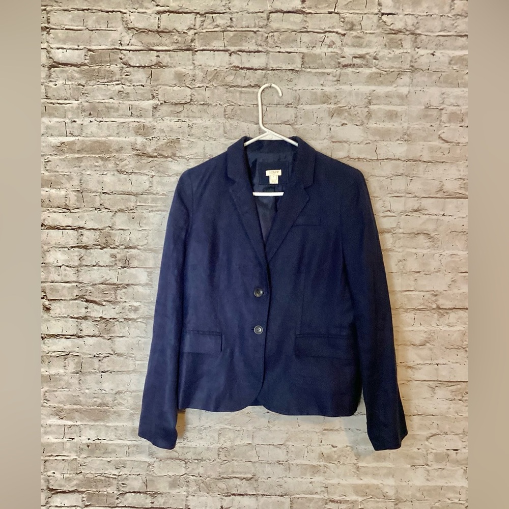 J. Crew Classic Navy Linen blazer - Picture 3 of 6